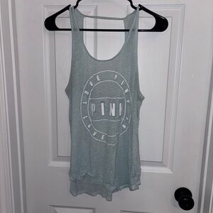 PINK Victoria's Secret Light Blue Tank Top